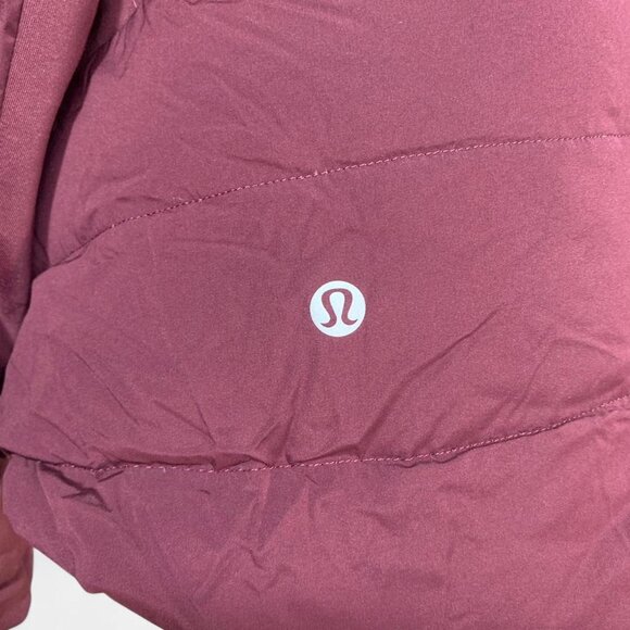 Lululemon Down For It All Jacket XS Burgundy Merlot Hooded Lightweight Warm - Picture 7 of 8